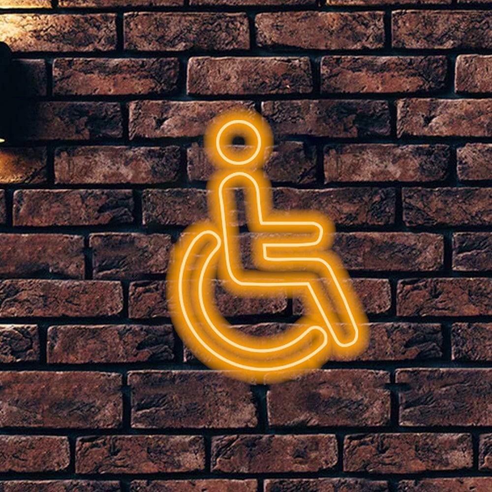 Disable Toilette LED Neon Sign - Made in London Bathroom Neon Signs - Planet Neon
