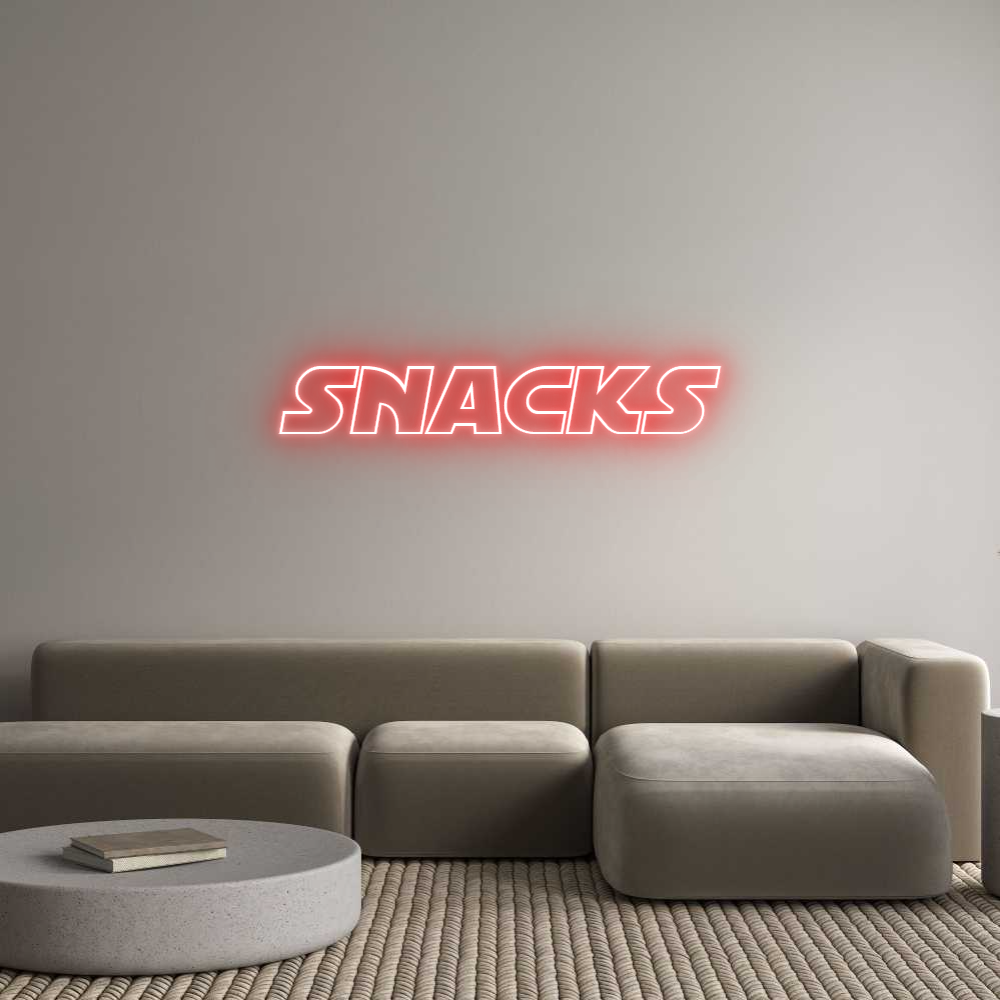 Custom Neon Sign Online Editor SNACKS