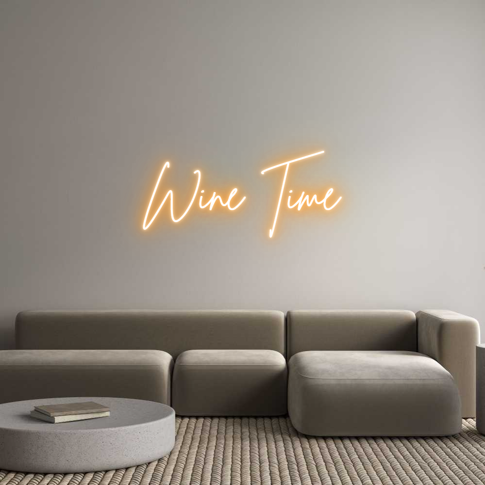 Custom Neon Sign Online Editor Wine Time