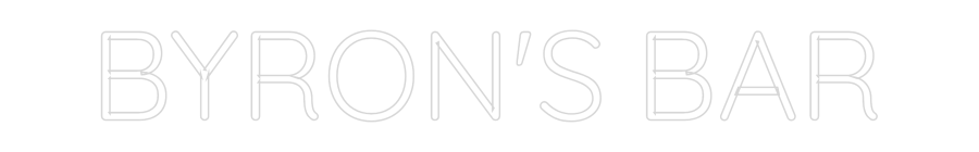 Custom Neon Sign Online Editor BYRON'S BAR