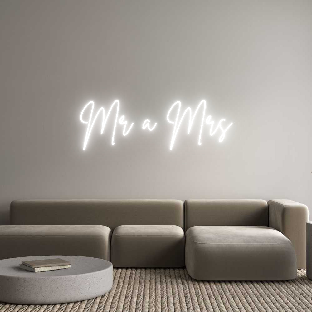 Custom Neon Sign Online Editor Mr a Mrs