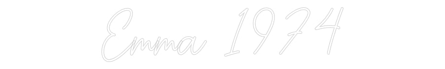 Custom Neon Sign Online Editor Emma 1974