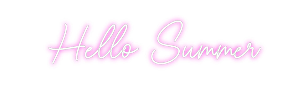 Custom Neon Sign Online Editor Hello Summer