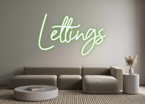 Custom Neon Sign Online Editor Lettings