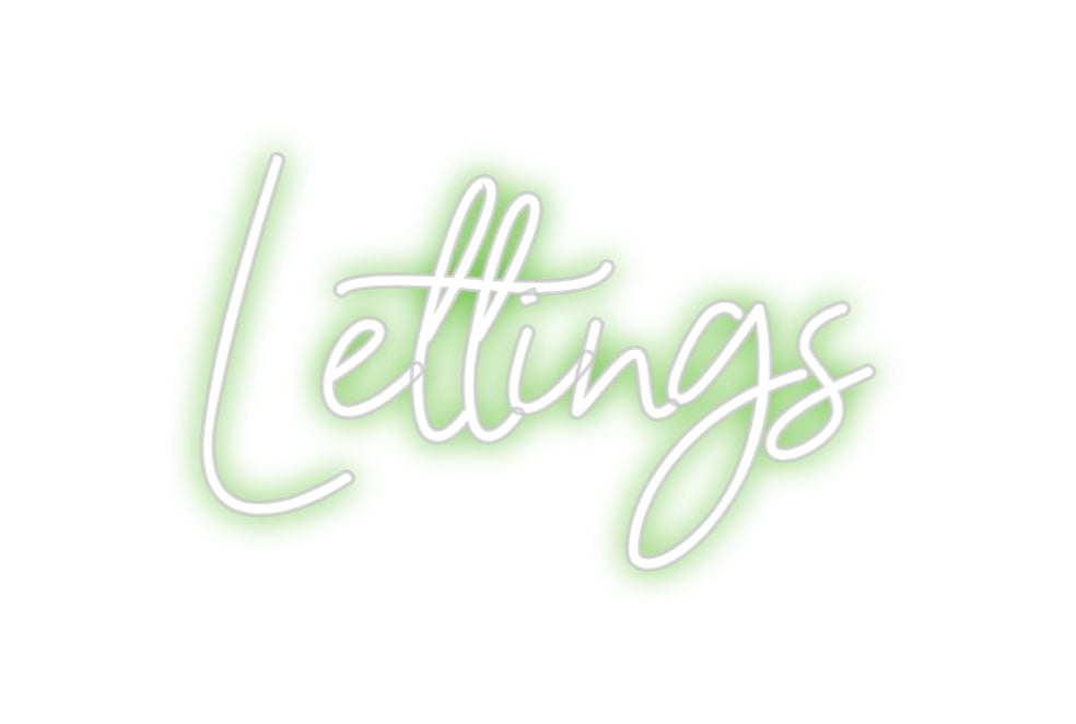 Custom Neon Sign Online Editor Lettings