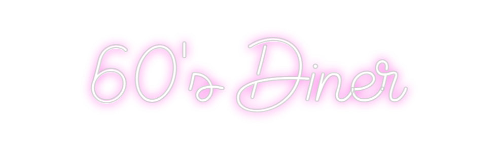 Custom Neon Sign Online Editor 60's Diner
