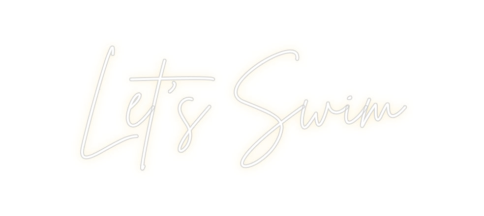 Custom Neon Sign Online Editor Låt oss simma