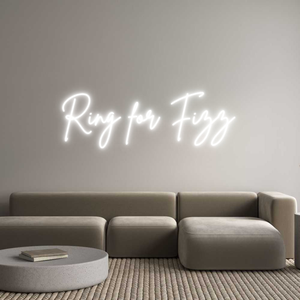 Custom Neon Sign Online Editor Ring för Fizz