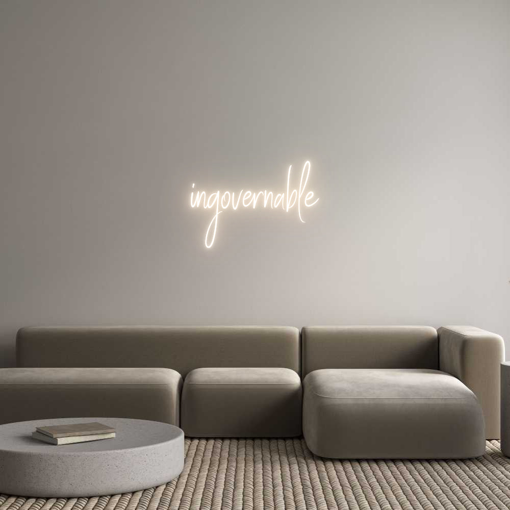 Custom Back Lit Neon Sign Online Editor ingovernable