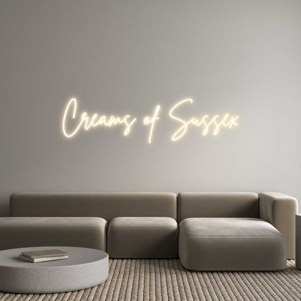 Custom Neon Sign Online Editor Creams of Sus...