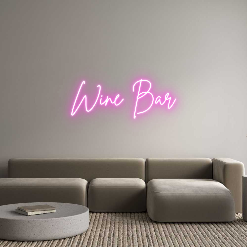 Editor online di insegne al neon personalizzate Wine Bar