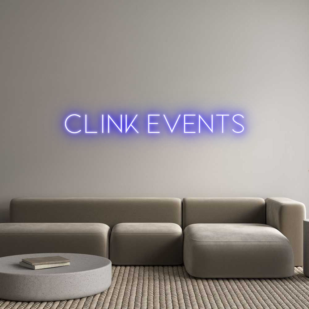 Eventi Clink dell'editor online di insegne al neon personalizzate