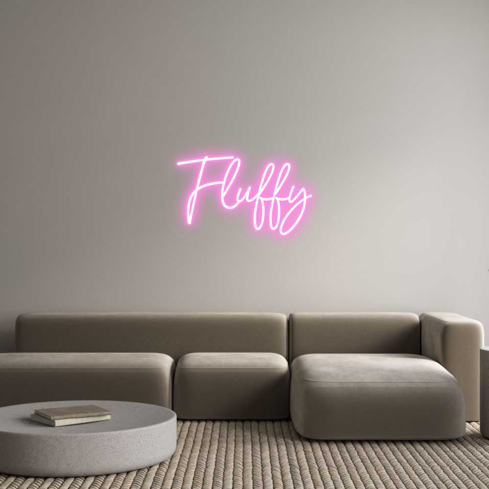 Custom Neon Sign Online Editor Fluffy