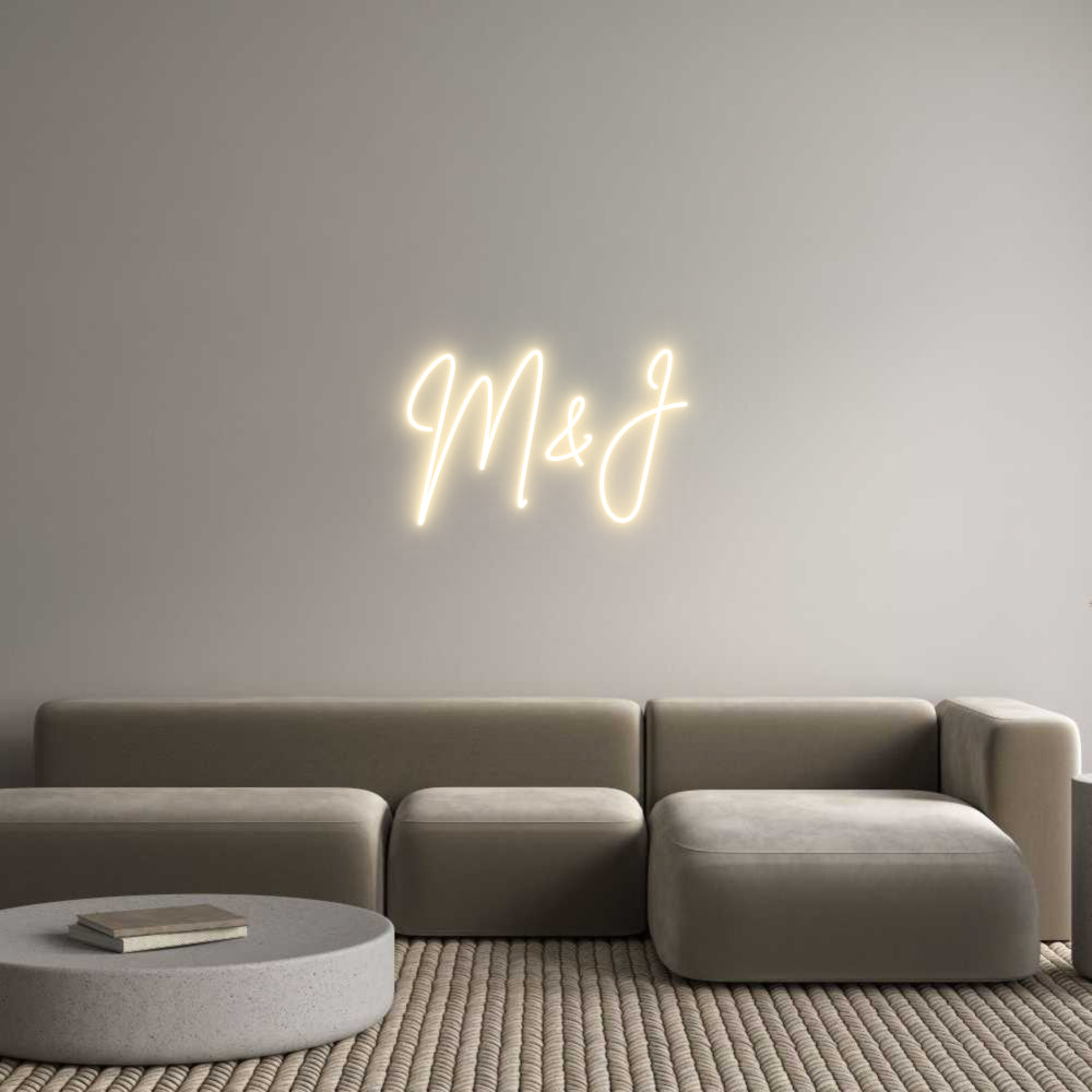 Custom Neon Sign Online Editor M&J