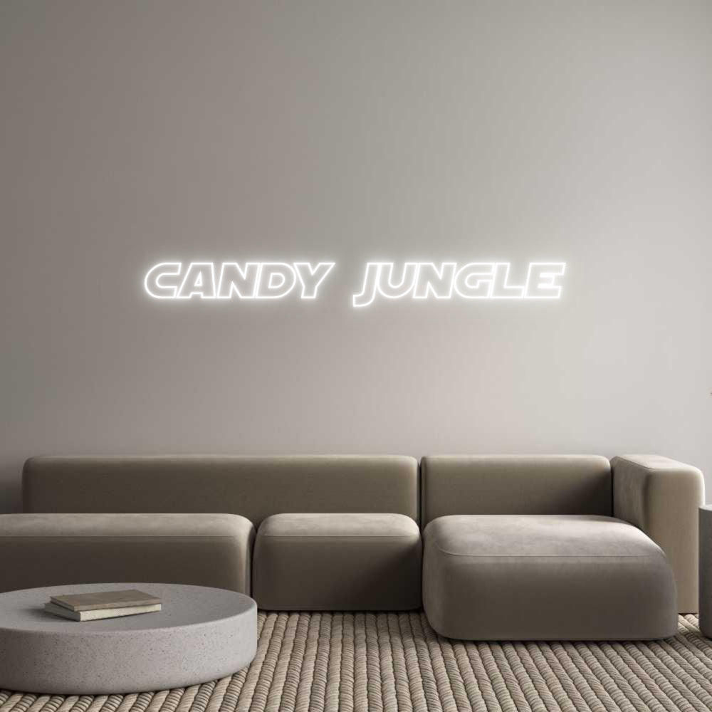 Benutzerdefinierter Neonschild-Online-Editor Candy Jungle