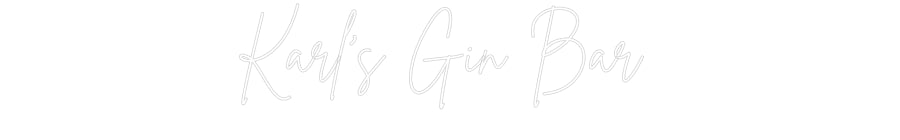 Editor online di insegne al neon personalizzate Karl's Gin Bar
