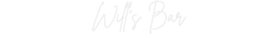 Editor online di insegne al neon personalizzate Will's Bar