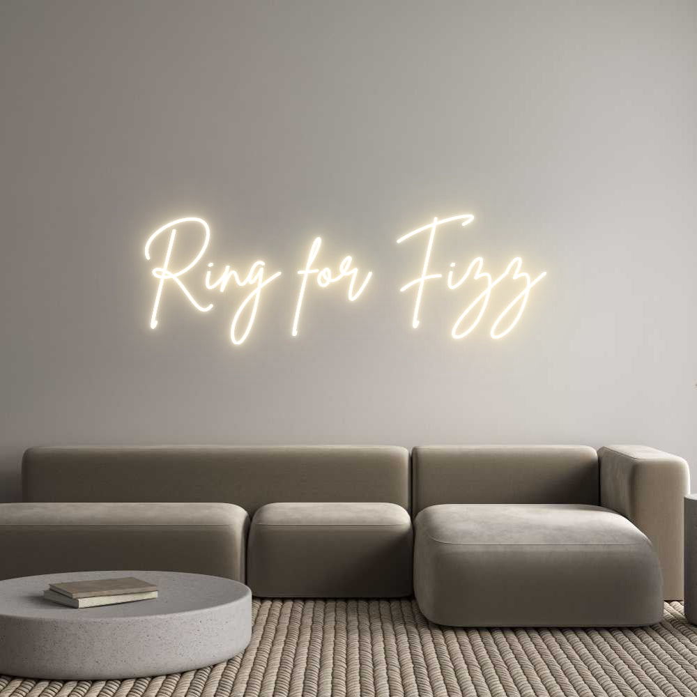 Custom Neon Sign Online Editor Ring för Fizz