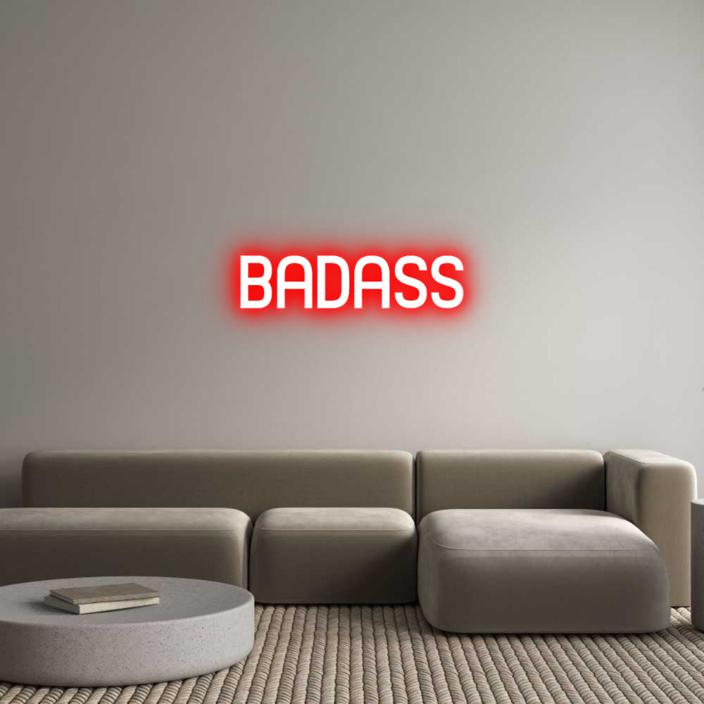 Custom Neon Sign Online Editor BADASS