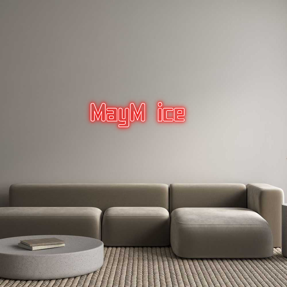 Custom Neon Sign Online Editor MayM ice