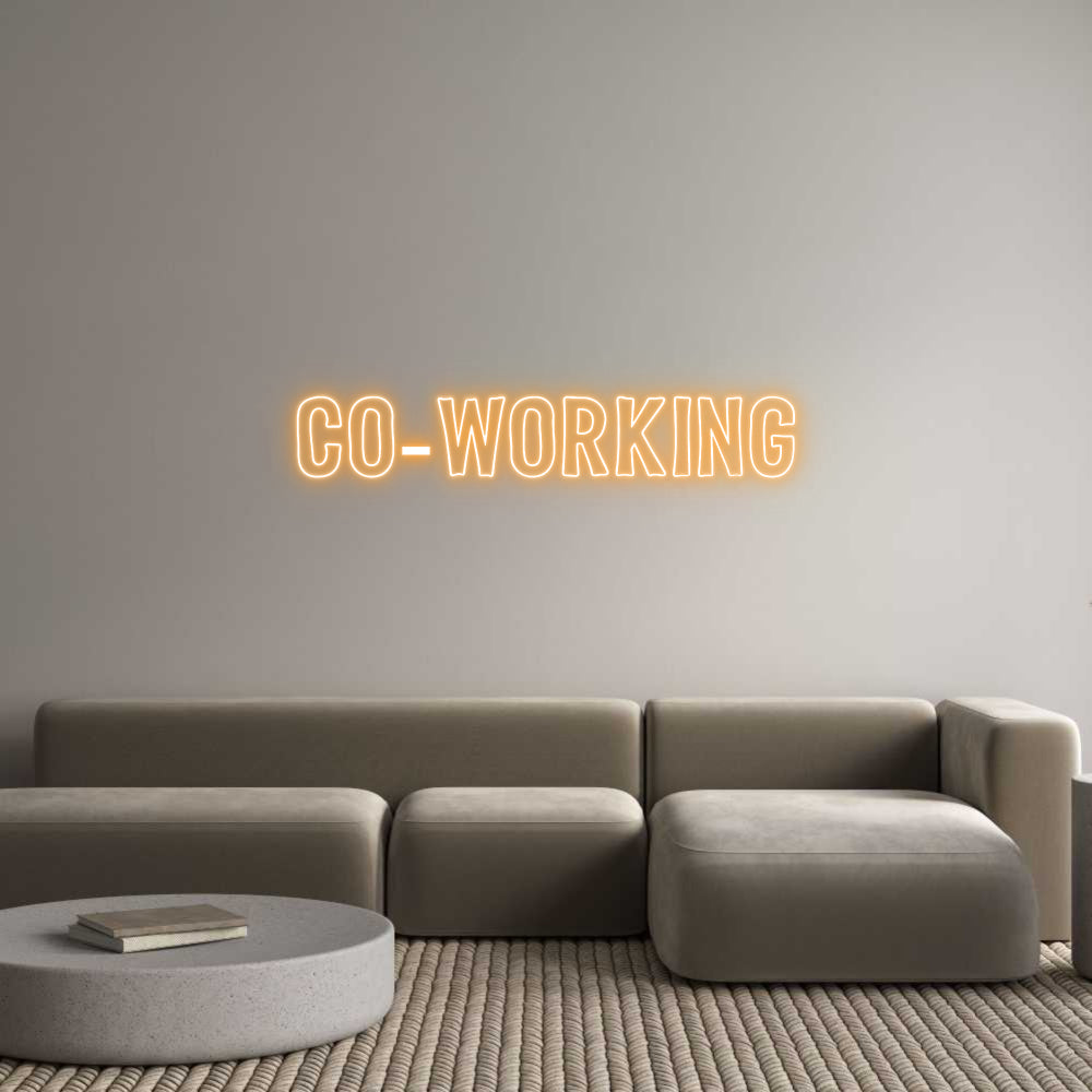 Editor online di insegne al neon personalizzate CO-WORKING