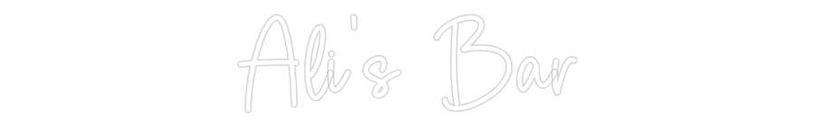Editor en línea de letreros de neón personalizados Ali's Bar
