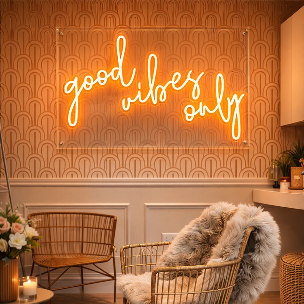 Good Vibes Only a mené un signe de néon - Planet Neon Made in London Néon Signons