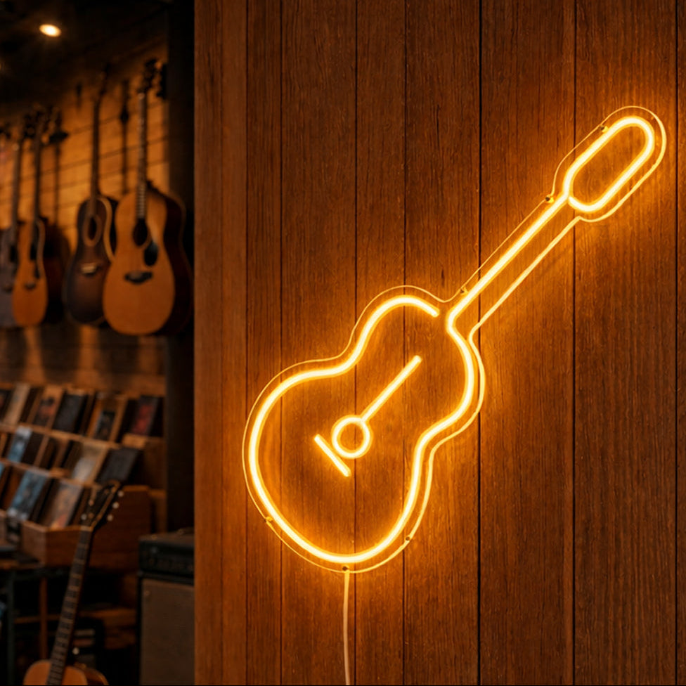 Enseigne de néon à la guitare - Planet Néon Made in London Neon Signons