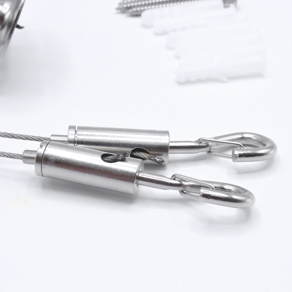 Stainless Steel Hanging Wire 2x 2m Adjustable Height