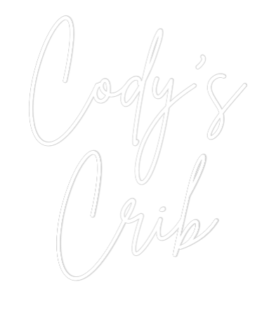 Tilpasset neonskilt på nettredigeringsprogram Cody's
Krybbe