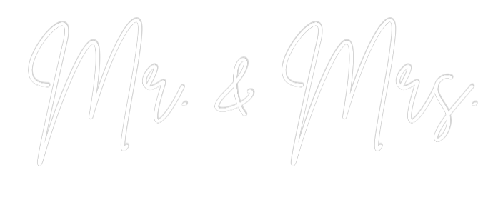 Tilpasset neonskilt på nettredigeringsprogram Mr. & Mrs.