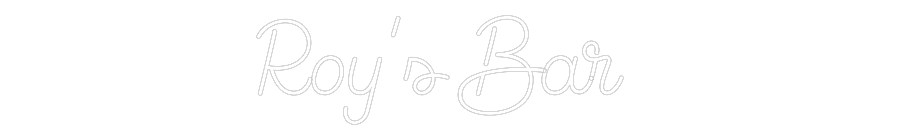 Editor online di insegne al neon personalizzate Roy's Bar