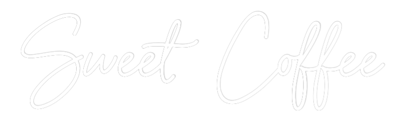 Anpassad neonskylt online-redigerare sött kaffe