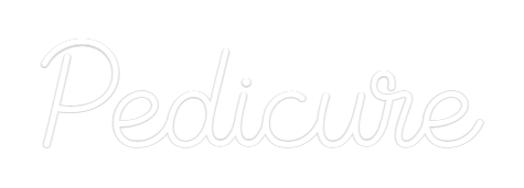 Insegna al neon retroilluminata personalizzata - Pedicure editor online