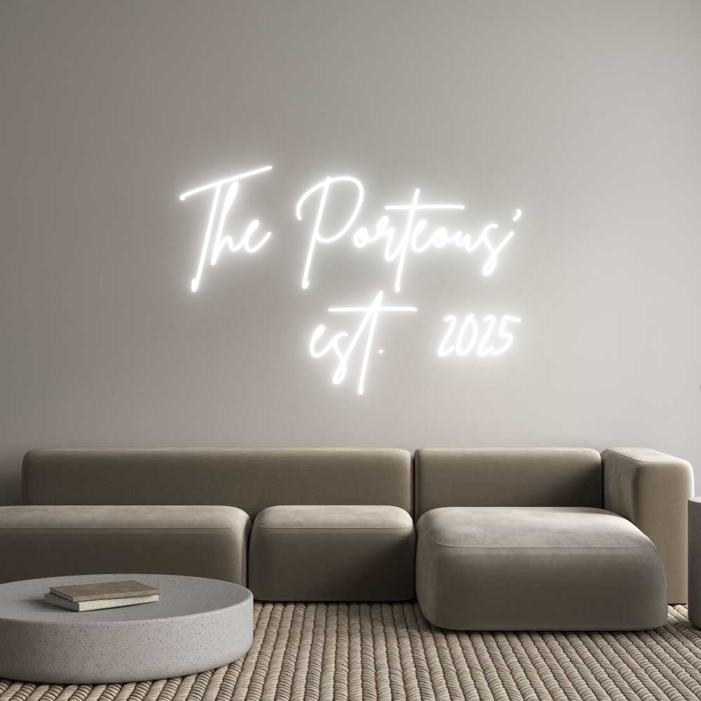Custom Neon Sign Online Editor The Porteous'...