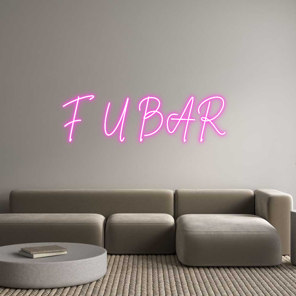 Editor online di insegne al neon personalizzate FU BAR