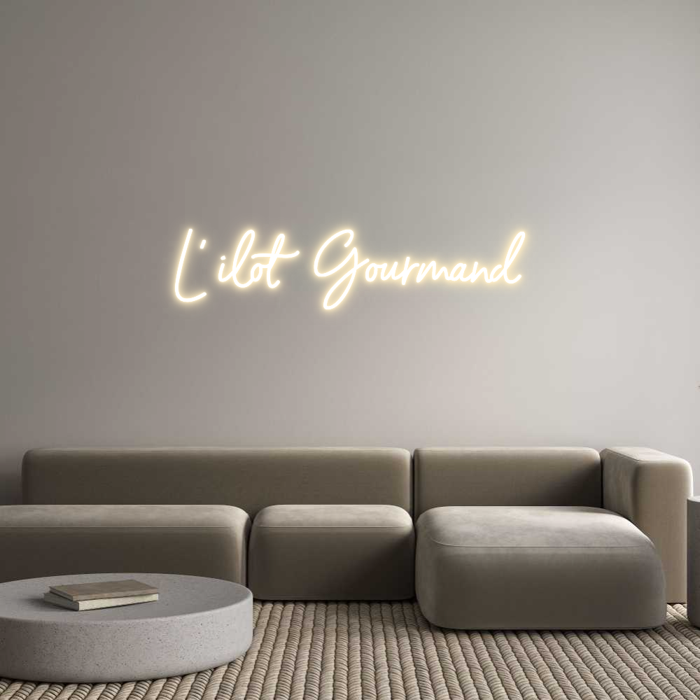 Custom Neon Sign Online Editor L' ilot Gourm...