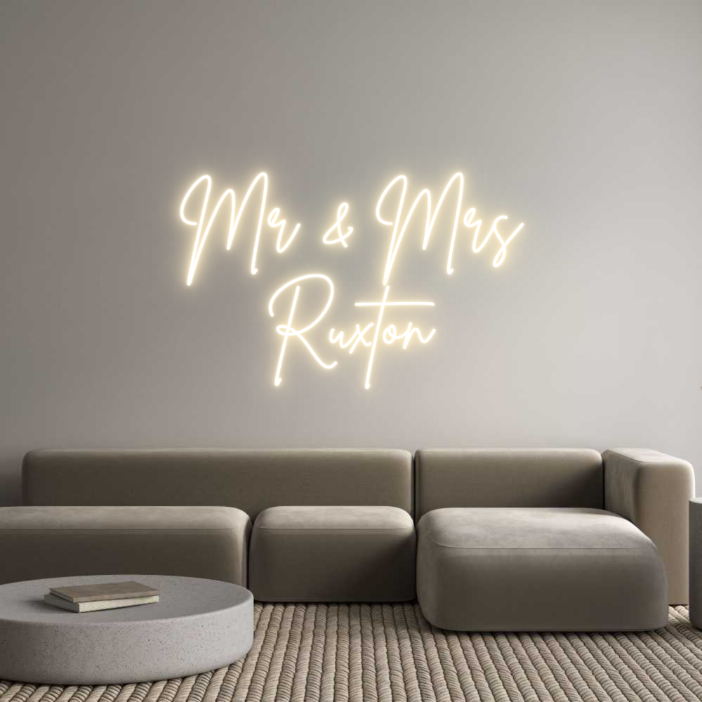 Custom Neon Sign Online Editor Mr & Mrs
Rux...