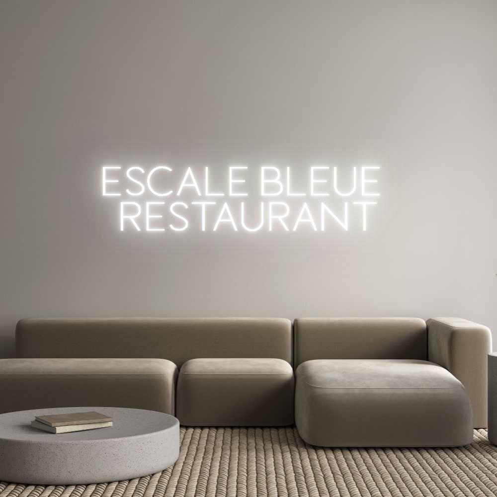 Custom Neon Sign Online Editor ESCALE BLEUE ...