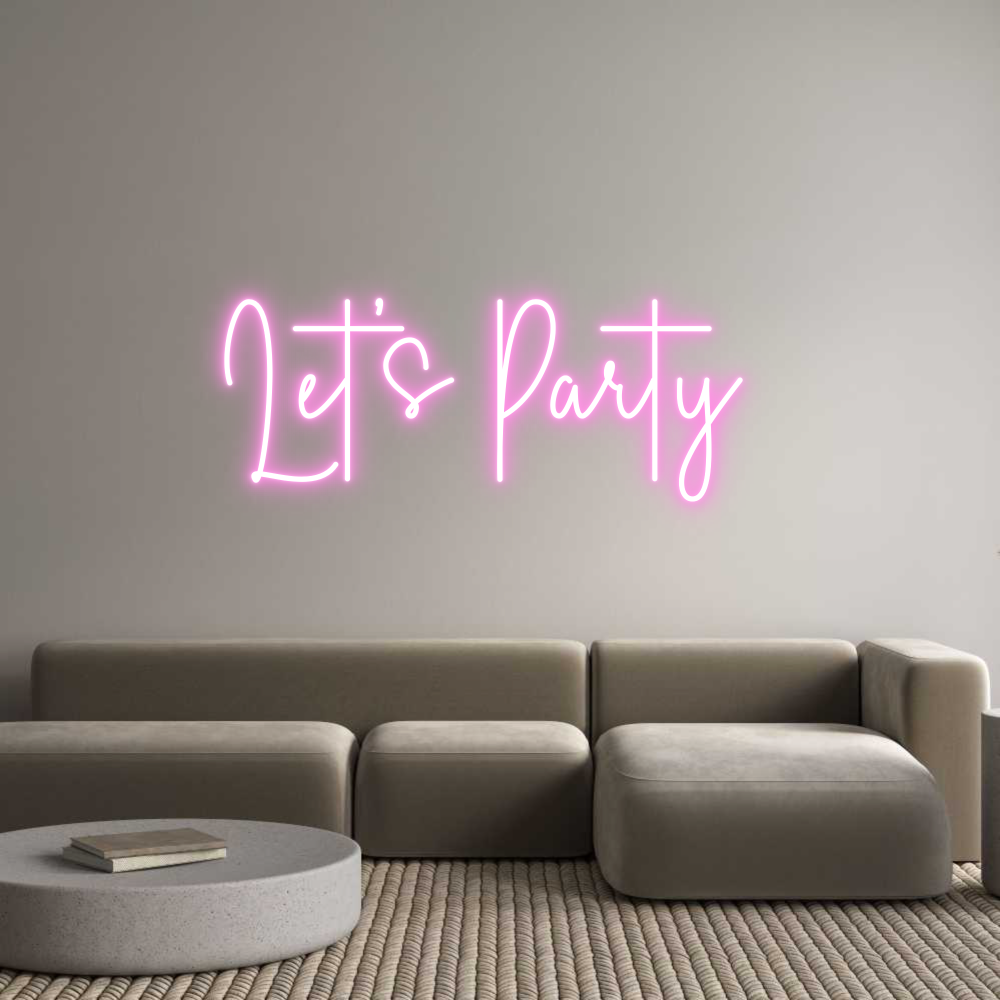 Custom Neon Sign Online Editor Let's Party
