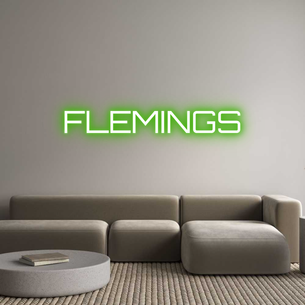 Editor online di insegne al neon personalizzate FLEMINGS