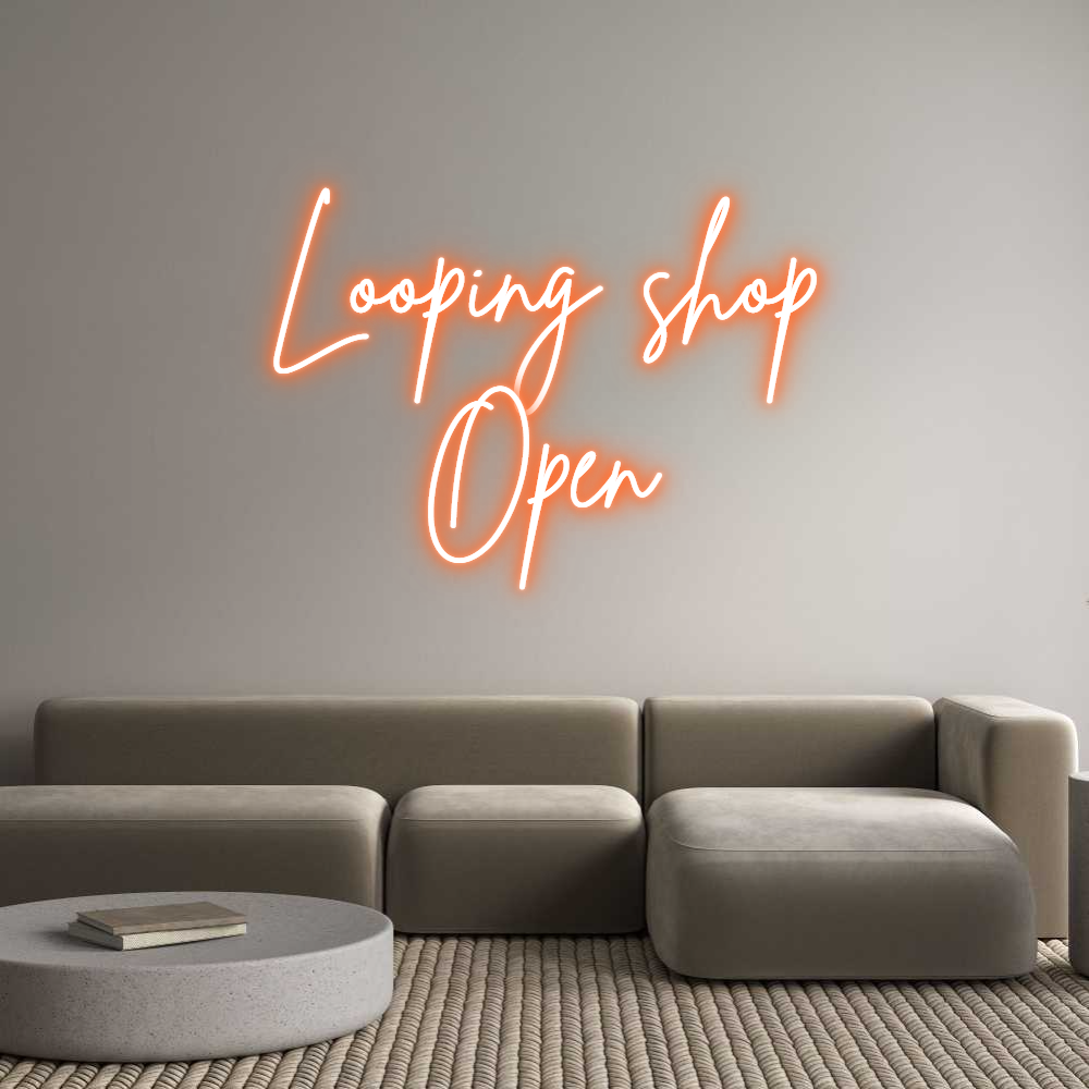 Editor online di insegne al neon personalizzate Looping shop...