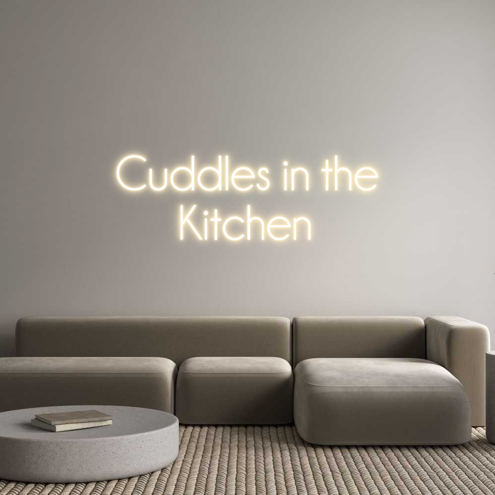 Editor on-line de letreiros de neon personalizados Cuddles in th...