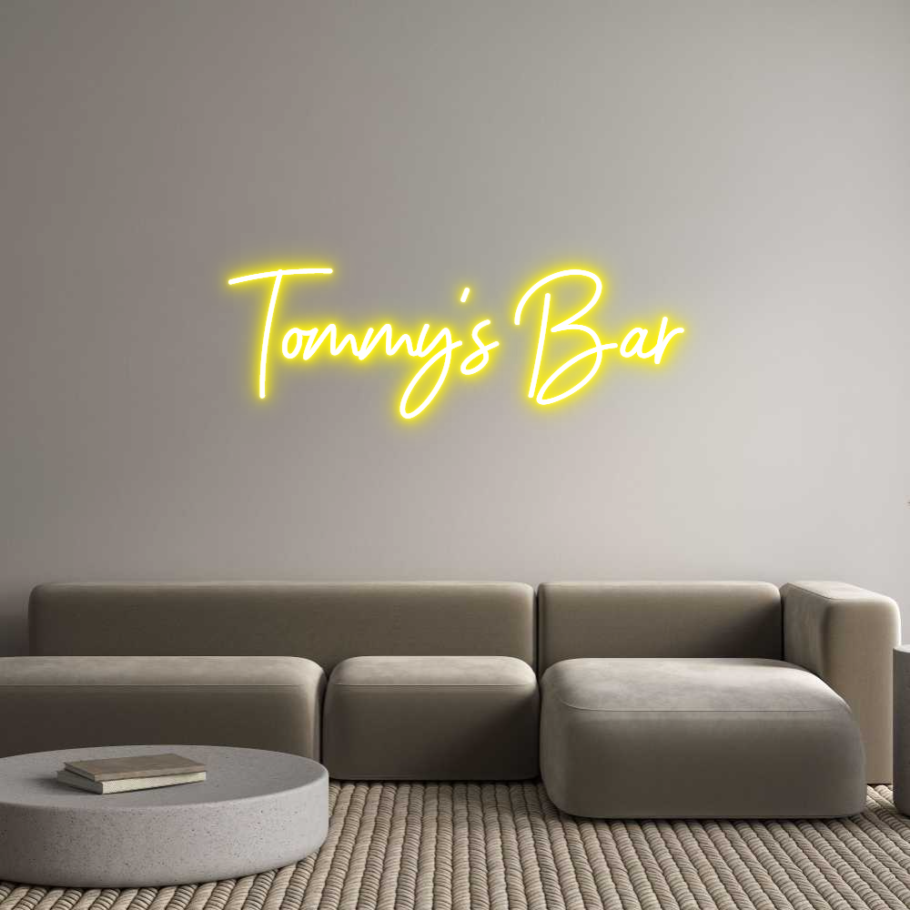 Custom Neon Sign Online Editor Tommy's Bar