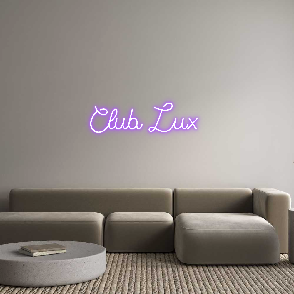 Editor en línea de letreros de neón personalizados Club Lux