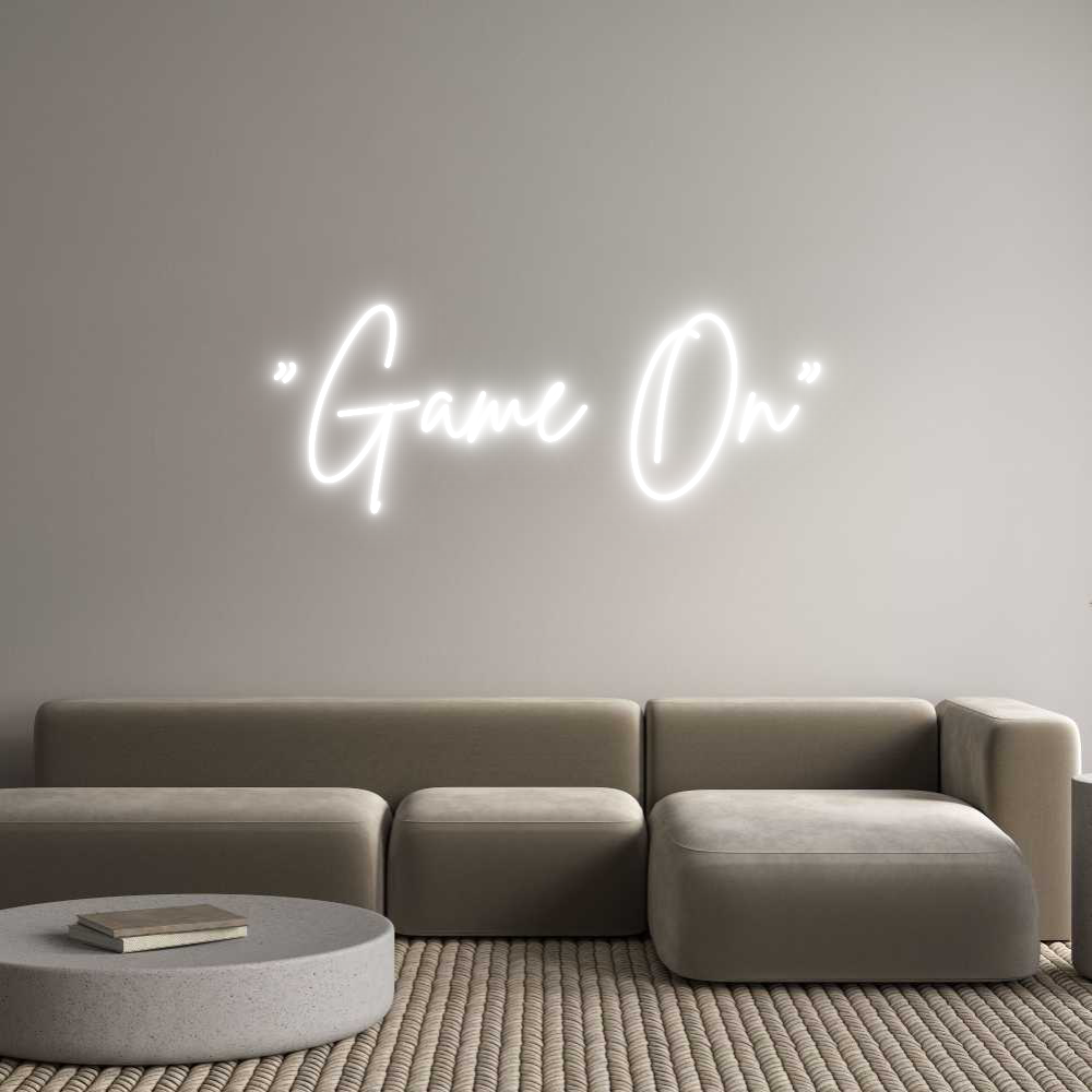 Custom Neon Sign Online Editor “Game On”