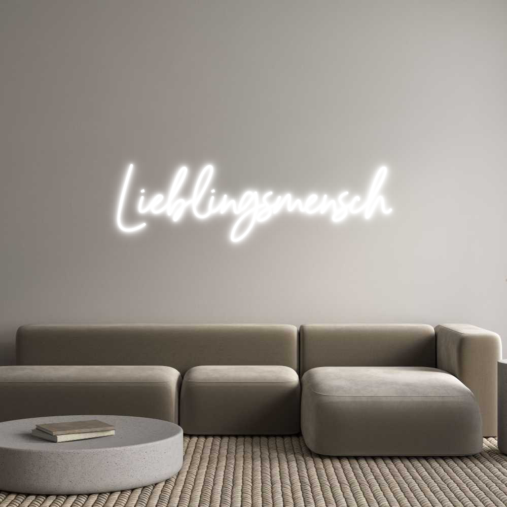 Custom Neon Sign Online Editor Lieblingsmensch