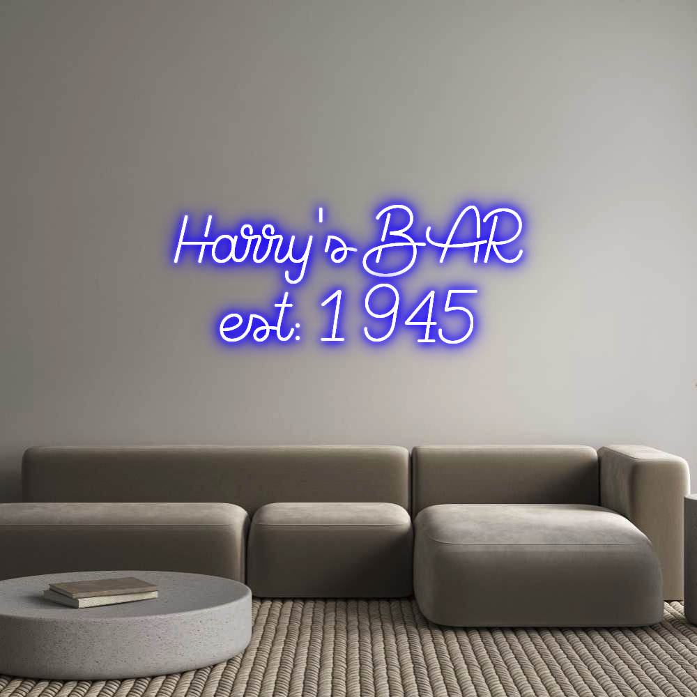 Custom Neon Sign Online Editor Harry's BAR
...