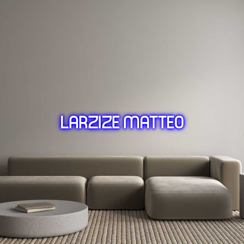 Anpassad neonskylt online-redigerare LARZIZE MATTEO