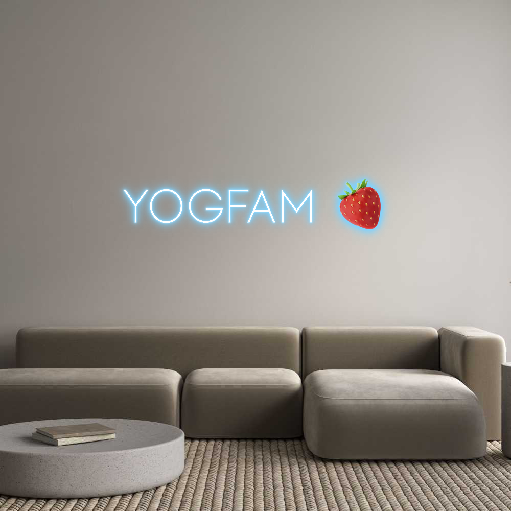 Custom Neon Sign Online Editor YogFam 🍓
